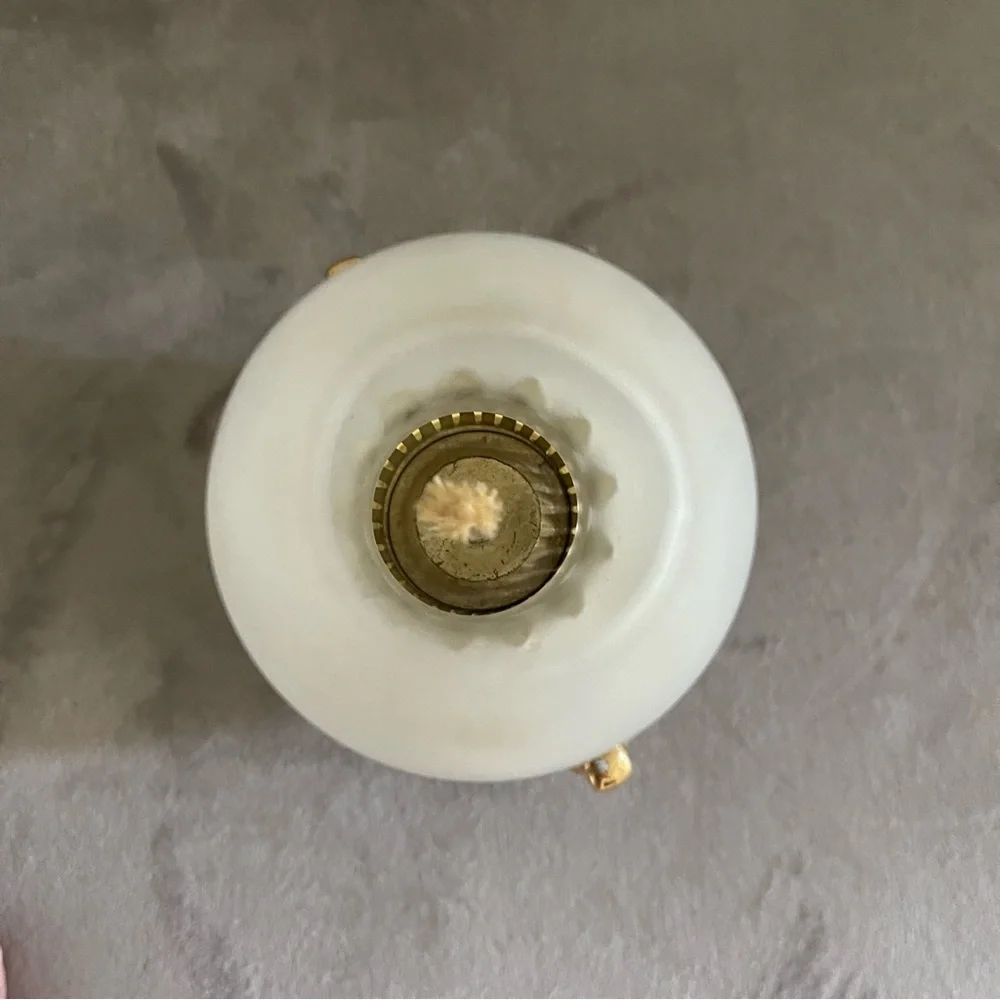 Vintage Japan porcelain kerosene table lamp